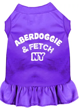 Aberdoggie Ny Screen Print Dress Purple Med
