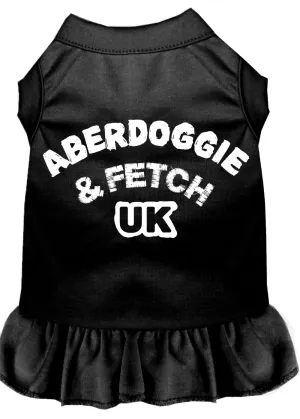 Aberdoggie Uk Screen Print Dress Black Xl