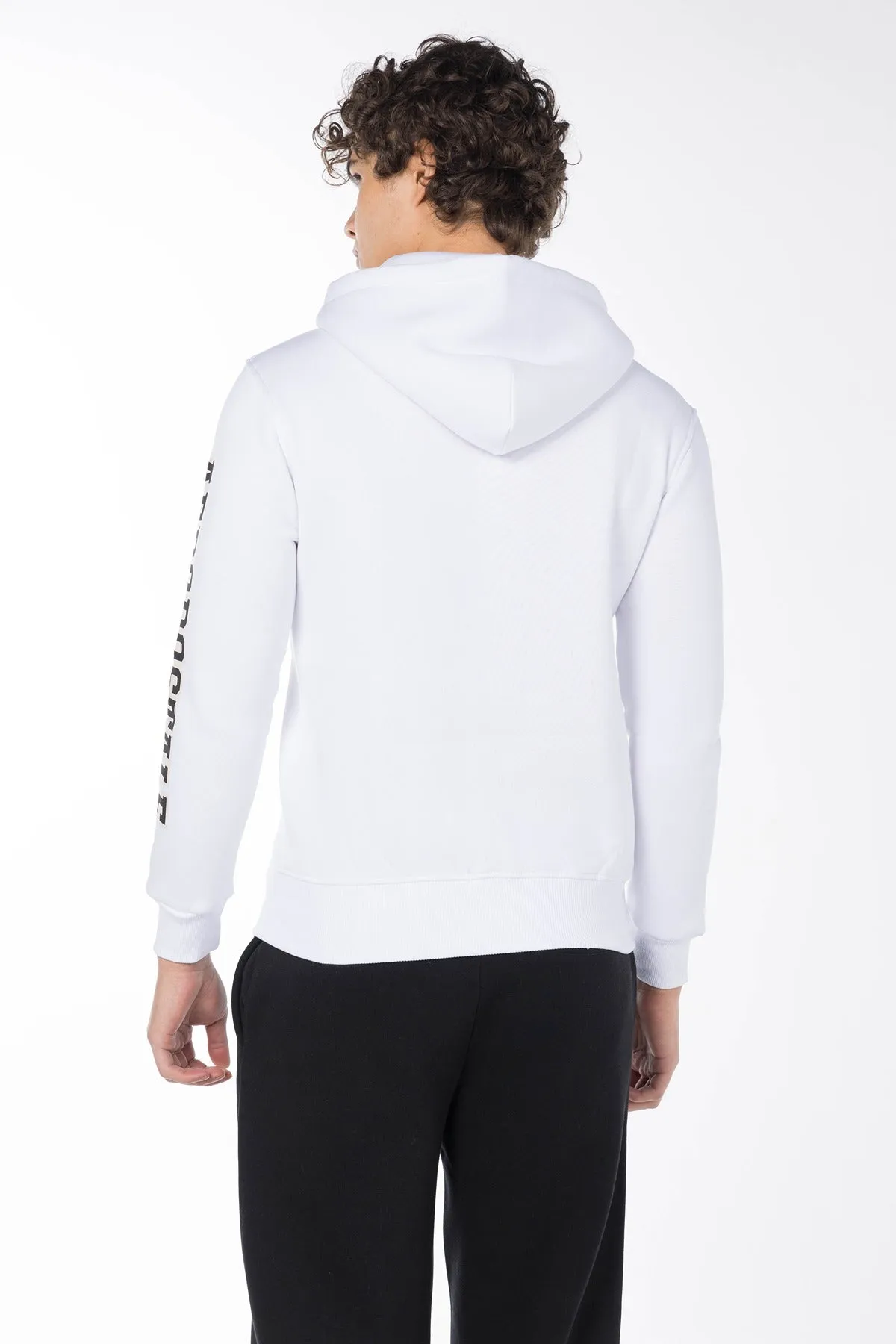 AEROPOSTALE NY SHIELD FULL ZIP HOODIE-WHITE
