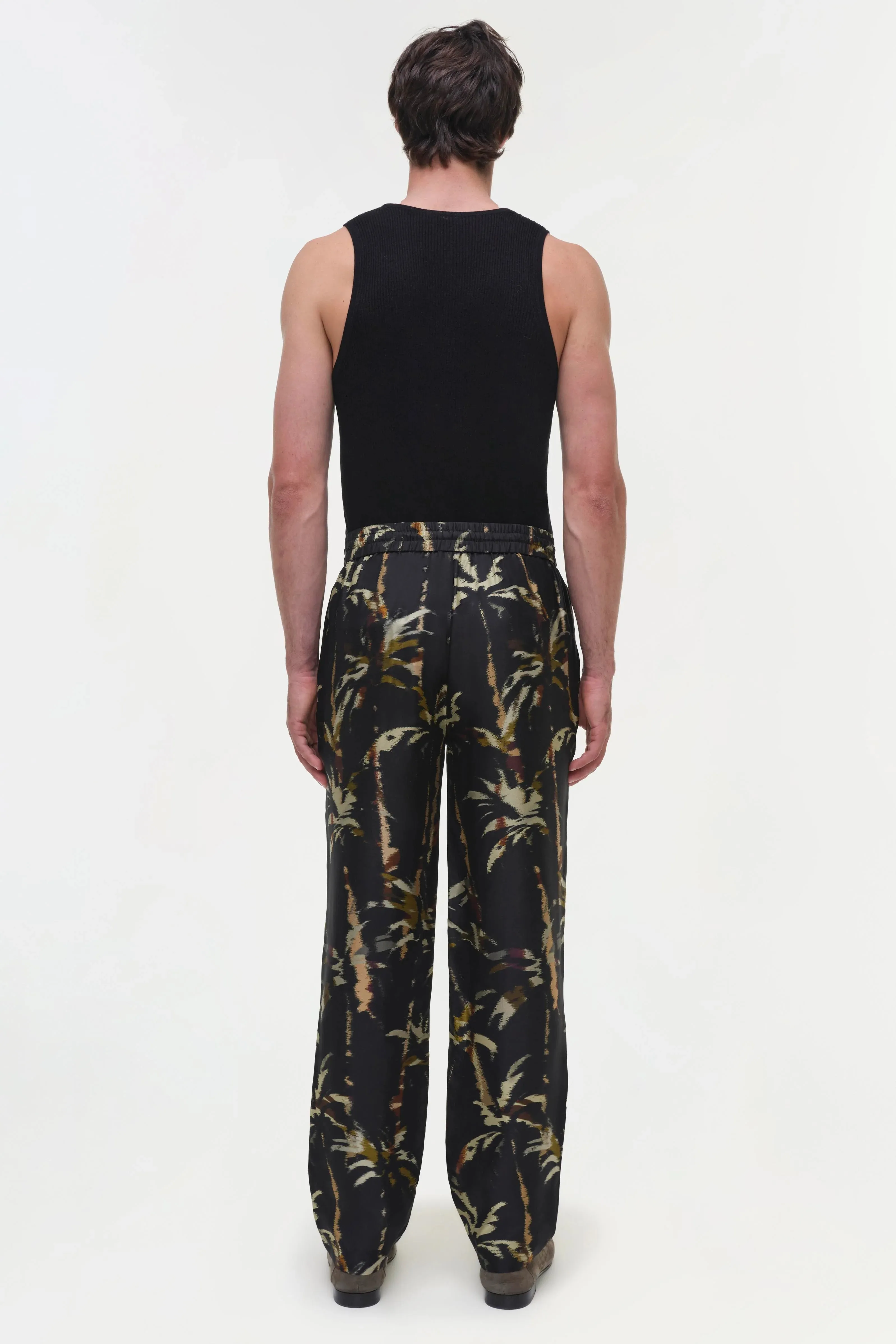 Allister Pullo On Pants Windswept Palm Print