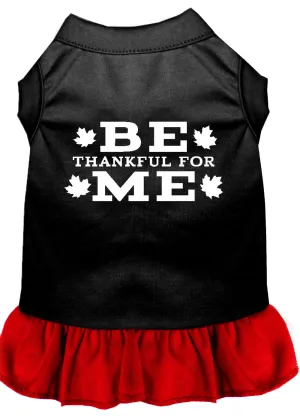 Be Thankful For Me Screen Print Dress Black With Red Xxxl