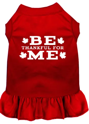 Be Thankful For Me Screen Print Dress Red Sm