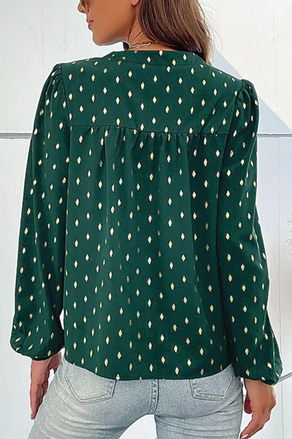 Beauteous Printed Puff Sleeve Blouse