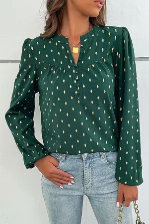 Beauteous Printed Puff Sleeve Blouse