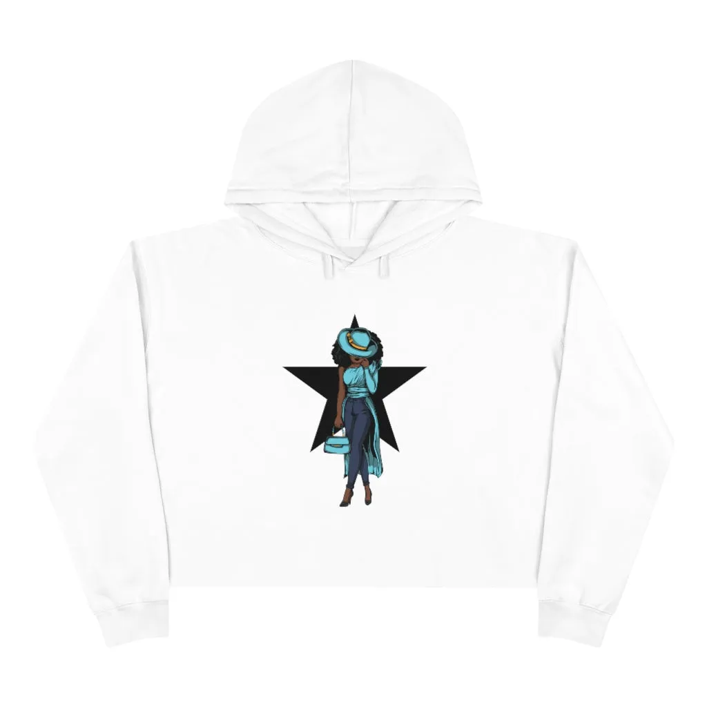 Blue Lady | Crop Hoodie