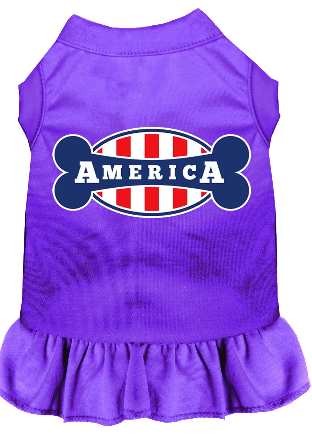 Bonely In America Screen Print Dress Purple Xl