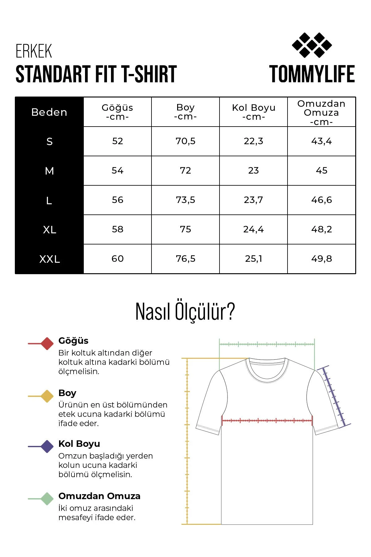 borisstandart kalip erkek t-shirt - 88206