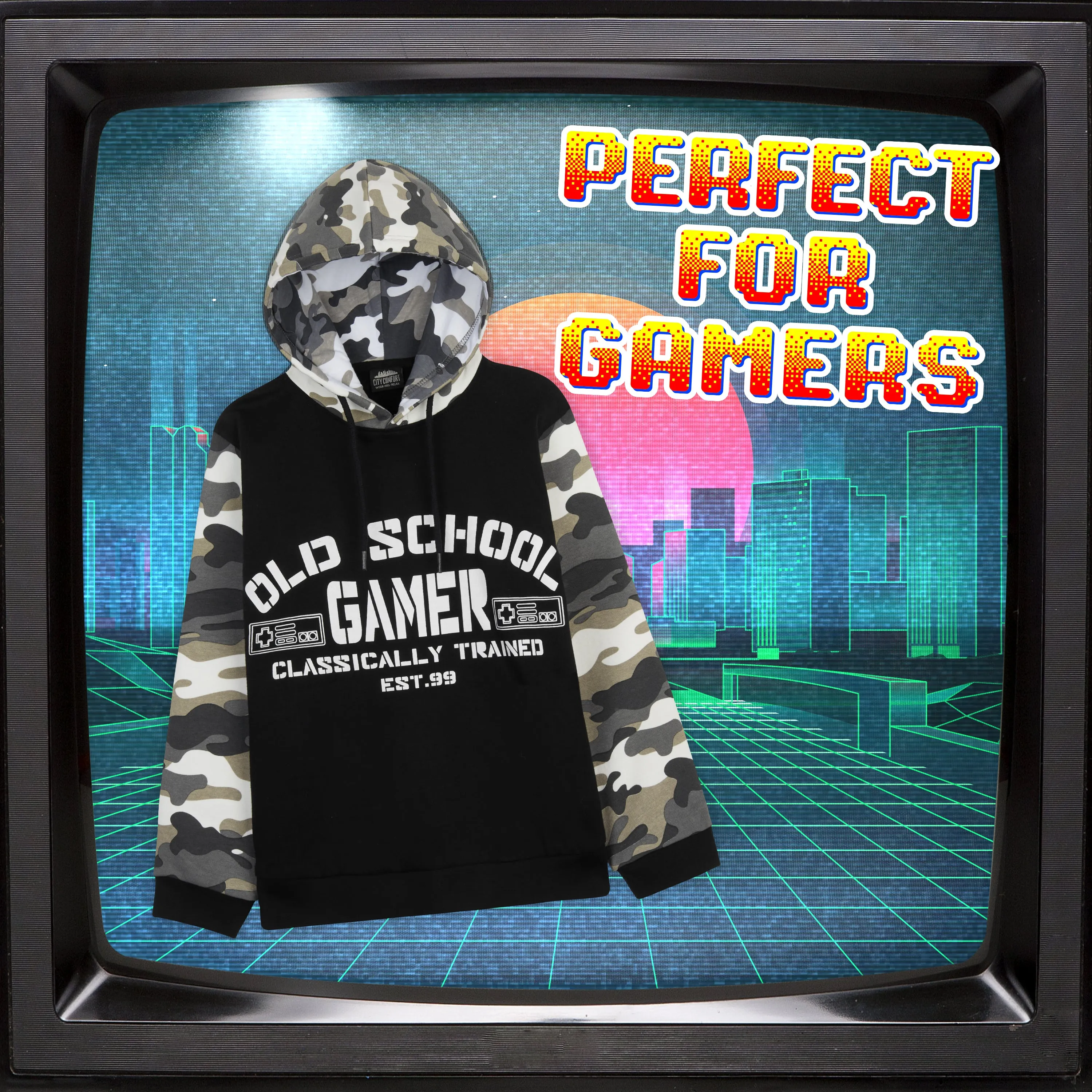 CityComfort Hoodies for Boys Kids Gaming Hooded Sweatshirt Gamer Gifts