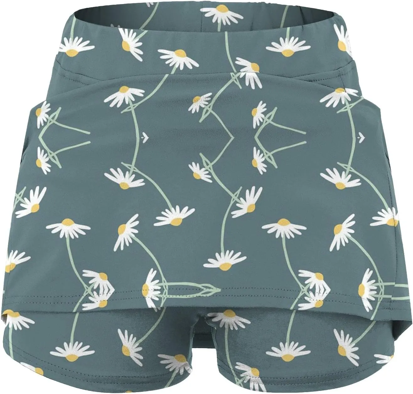 cooki Skorts for Women Casual Summer Lightweight Athletic Golf Mini Skirt Floral Print High Waisted Workout Yoga Skort