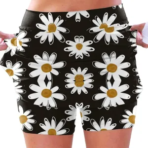 cooki Skorts for Women Casual Summer Lightweight Athletic Golf Mini Skirt Floral Print High Waisted Workout Yoga Skort