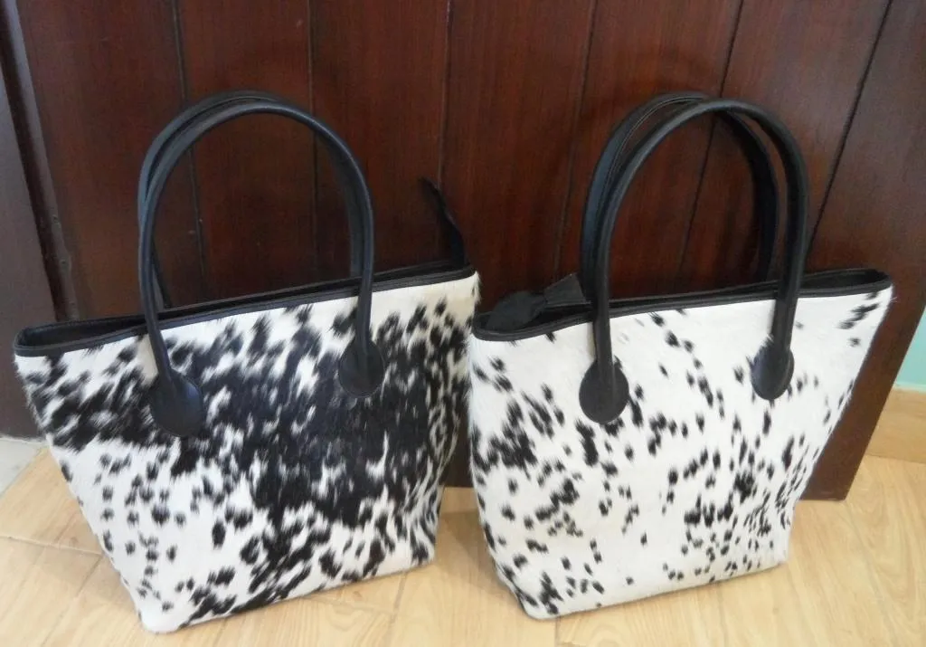 Cowhide Fur Tote Bag
