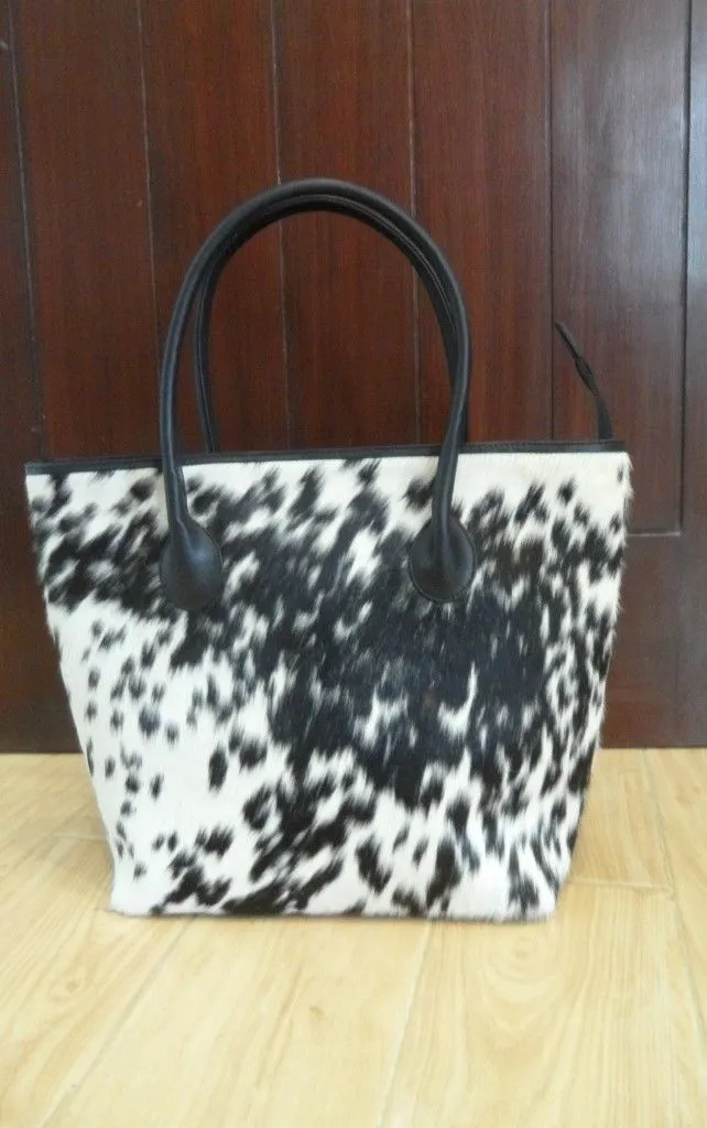 Cowhide Fur Tote Bag