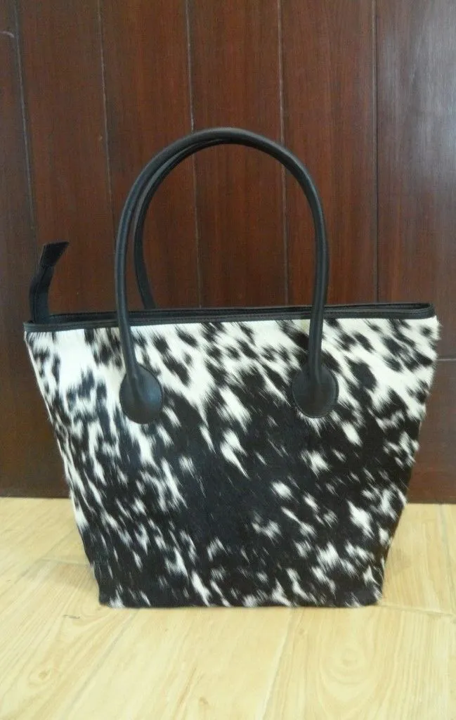 Cowhide Fur Tote Bag