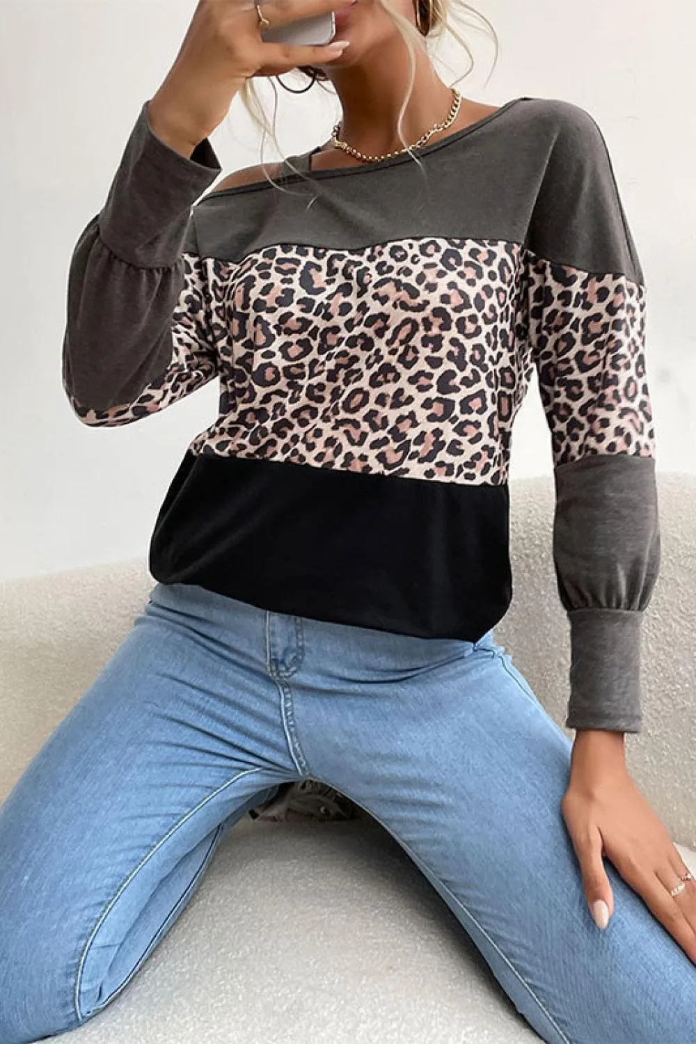 Dare To Be Different Long Sleeve Cold Shoulder Top