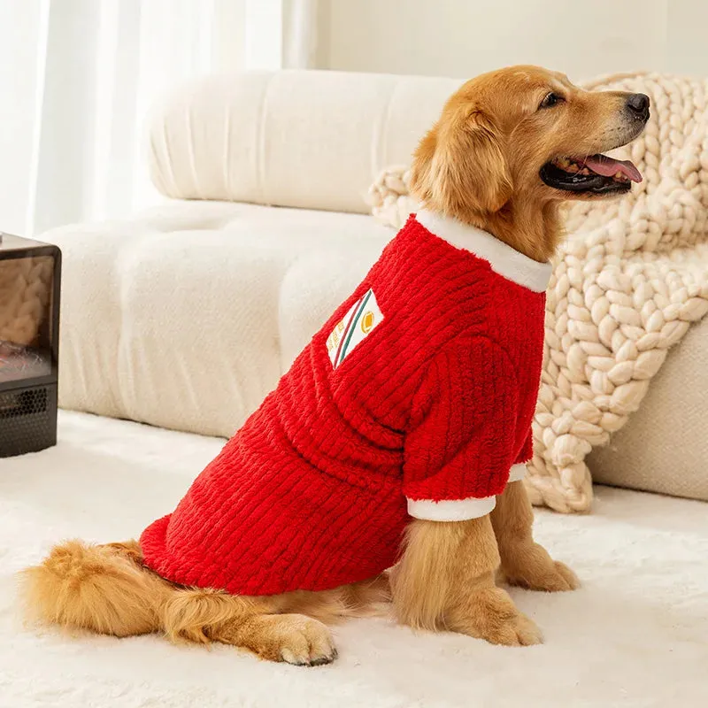 Delight Fleece Dog Hoodie for Large Breeds