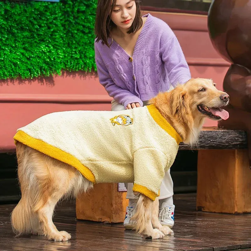 Delight Fleece Dog Hoodie for Large Breeds