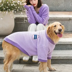 Delight Fleece Dog Hoodie for Large Breeds