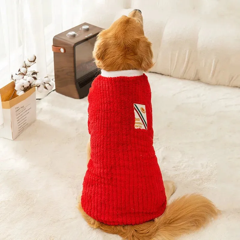 Delight Fleece Dog Hoodie for Large Breeds