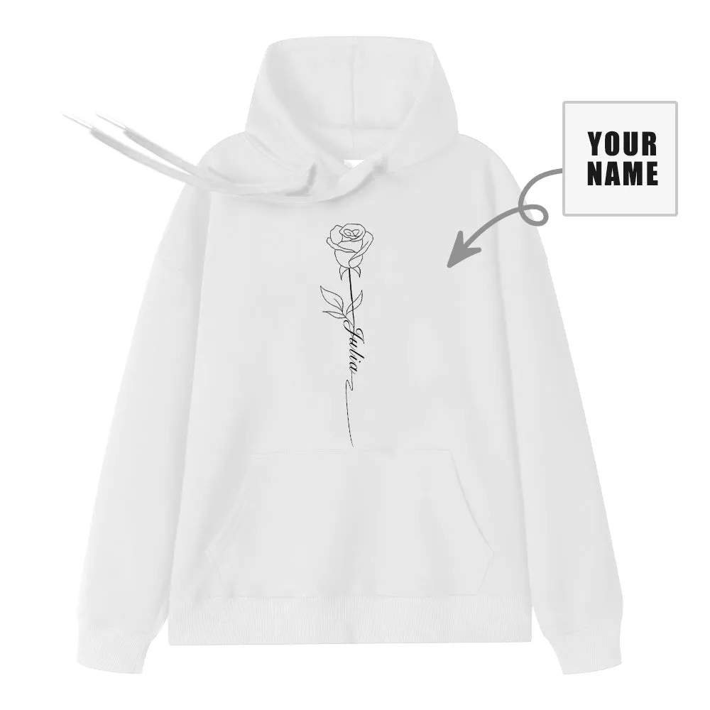 Featured Fun One Name Custom Hoodie Flower Print