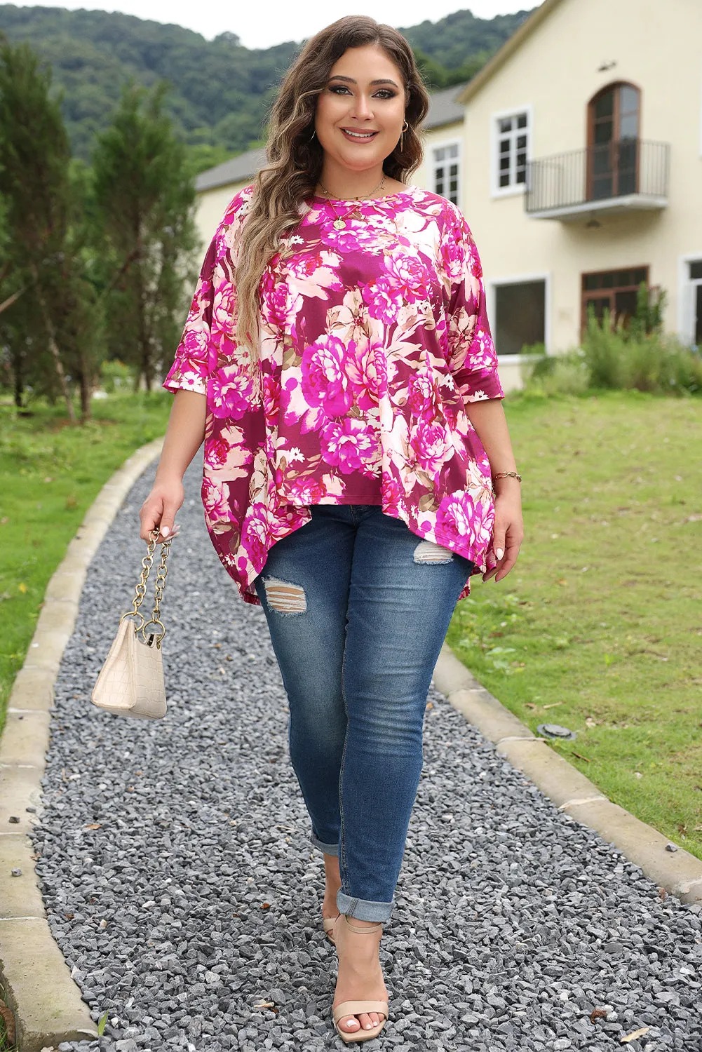 Floral Breeze Plus Size Top