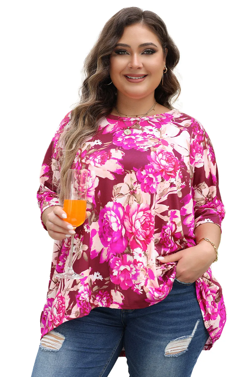 Floral Breeze Plus Size Top