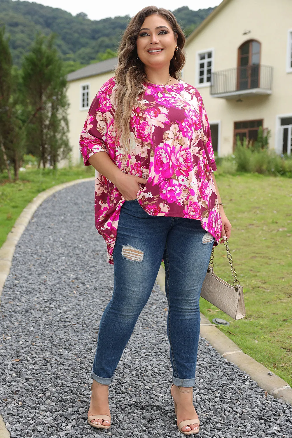 Floral Breeze Plus Size Top