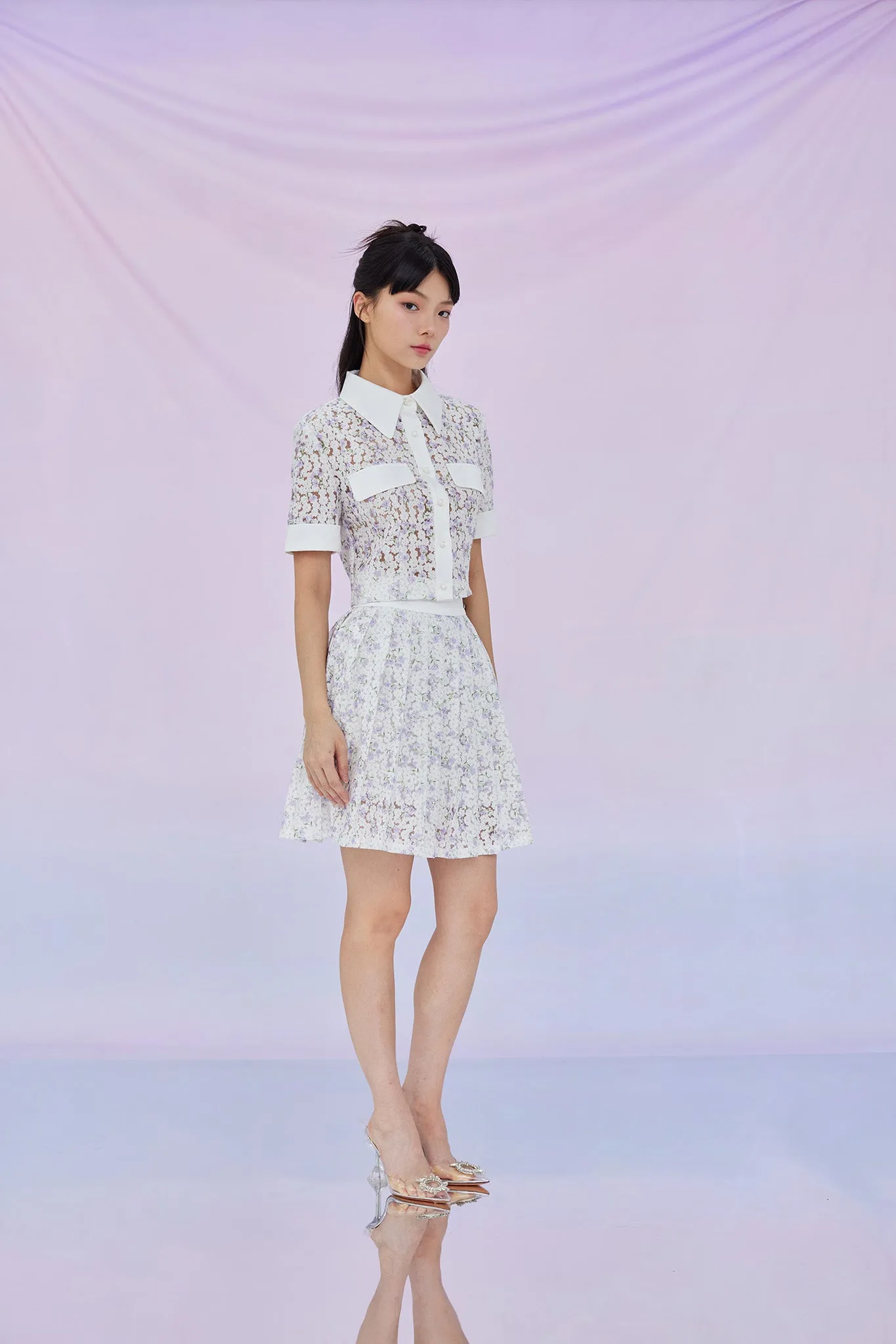 Geonna Lilac Floral Top