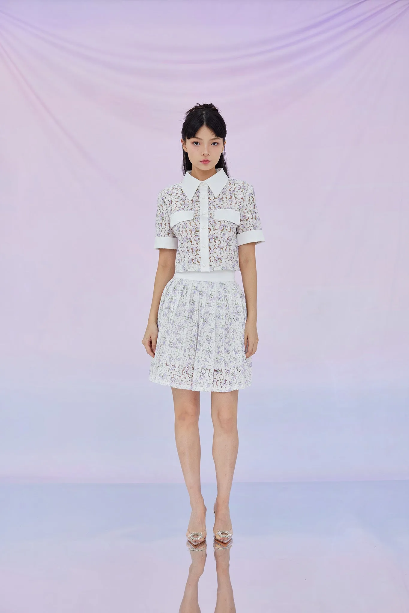 Geonna Lilac Floral Top