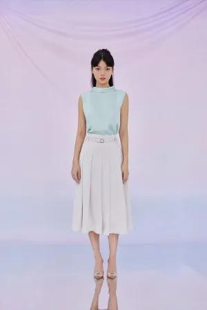 Gracilyn Lilac Pleated A-Line Skirt