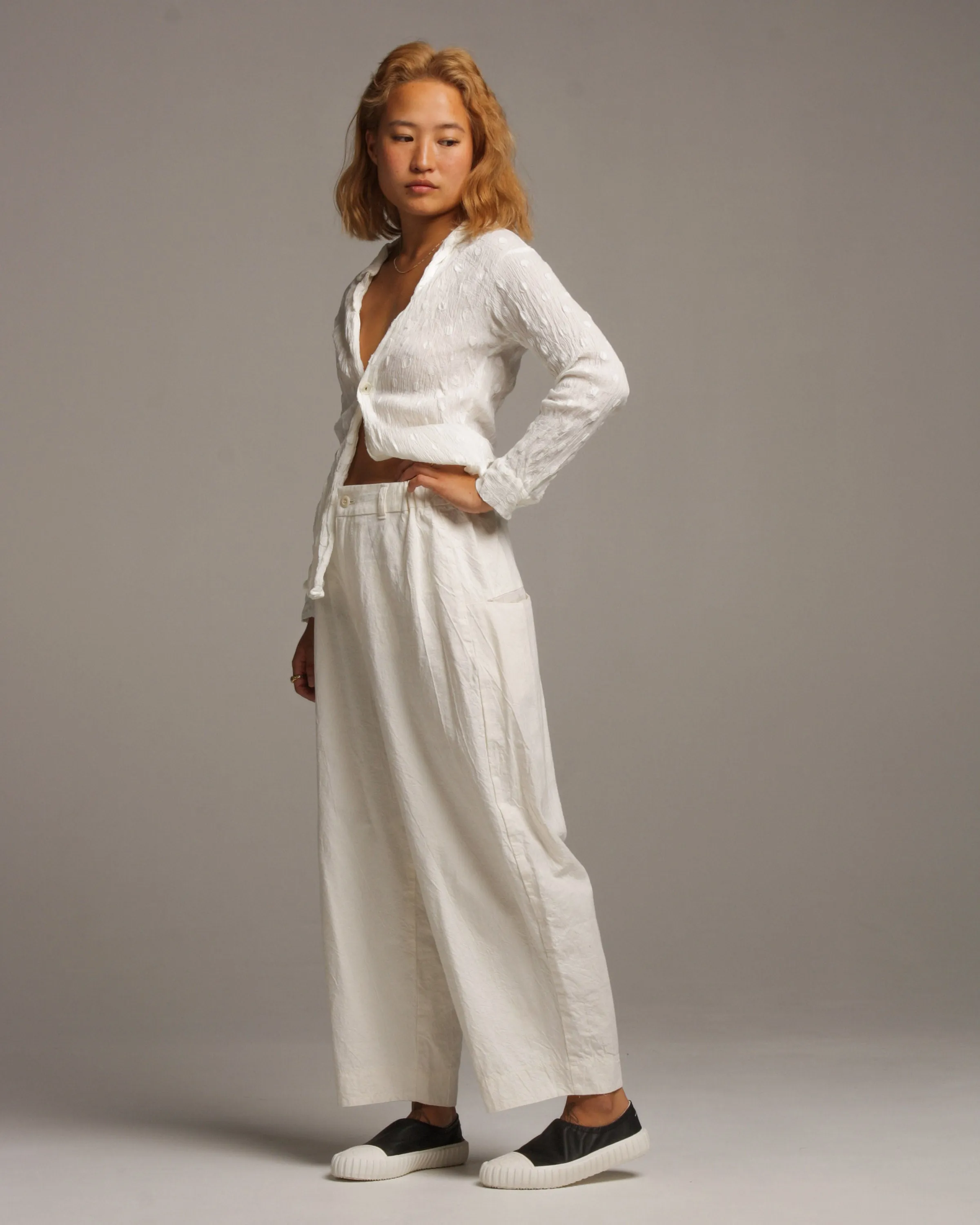 Ivory Loom Pants