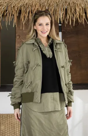 Judith Bomber Jacket with Ribbons