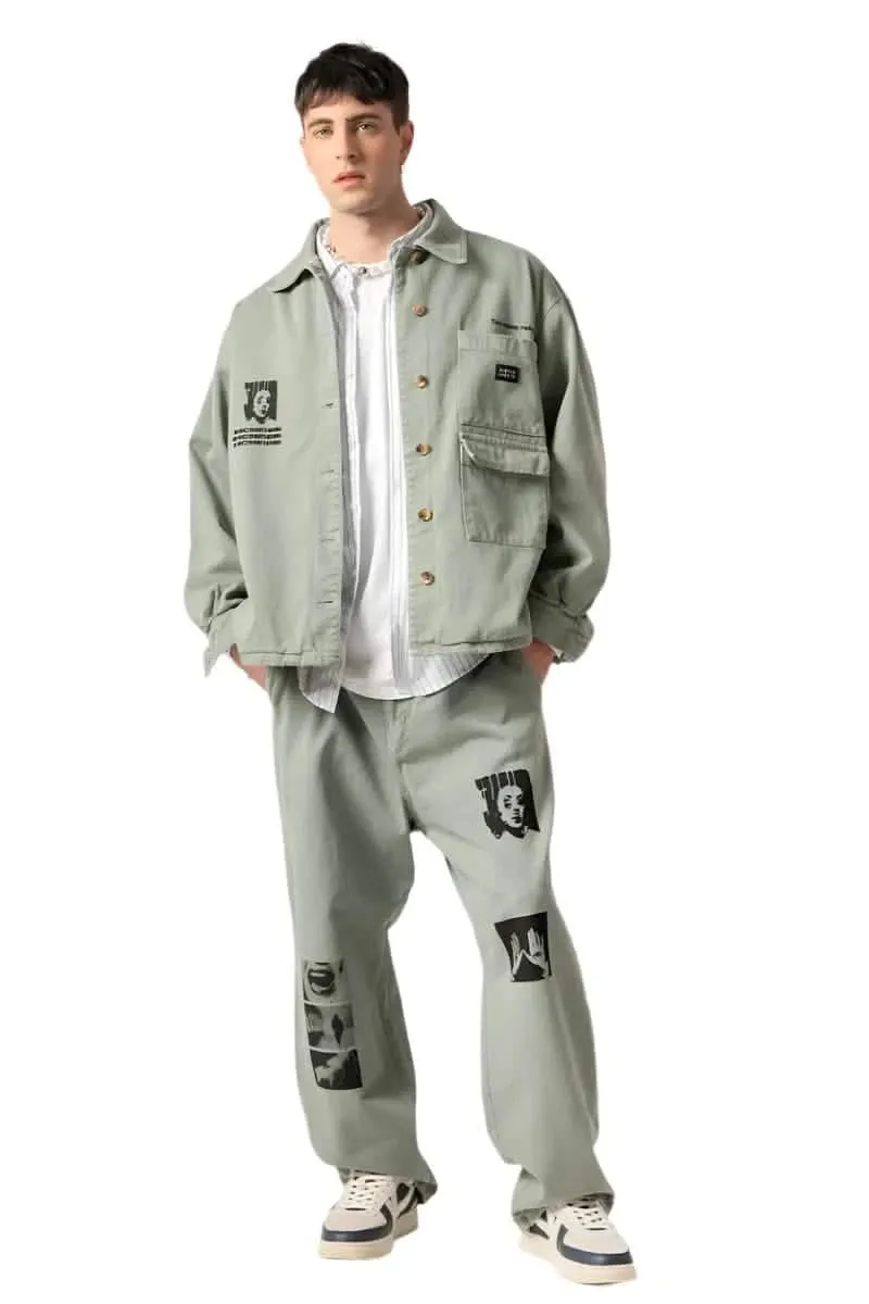 Kaotiko Soft Army Relaxed Pants Groen