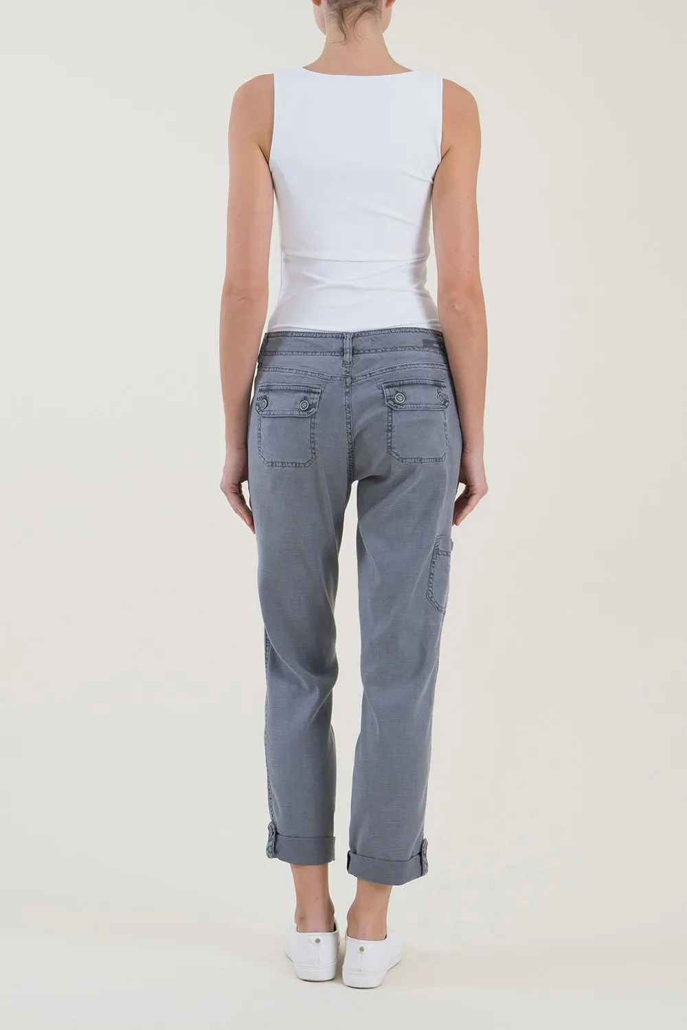 Level 99 Dayla Linen Cargo Pant | Concrete Jungle