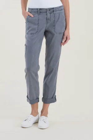 Level 99 Dayla Linen Cargo Pant | Concrete Jungle