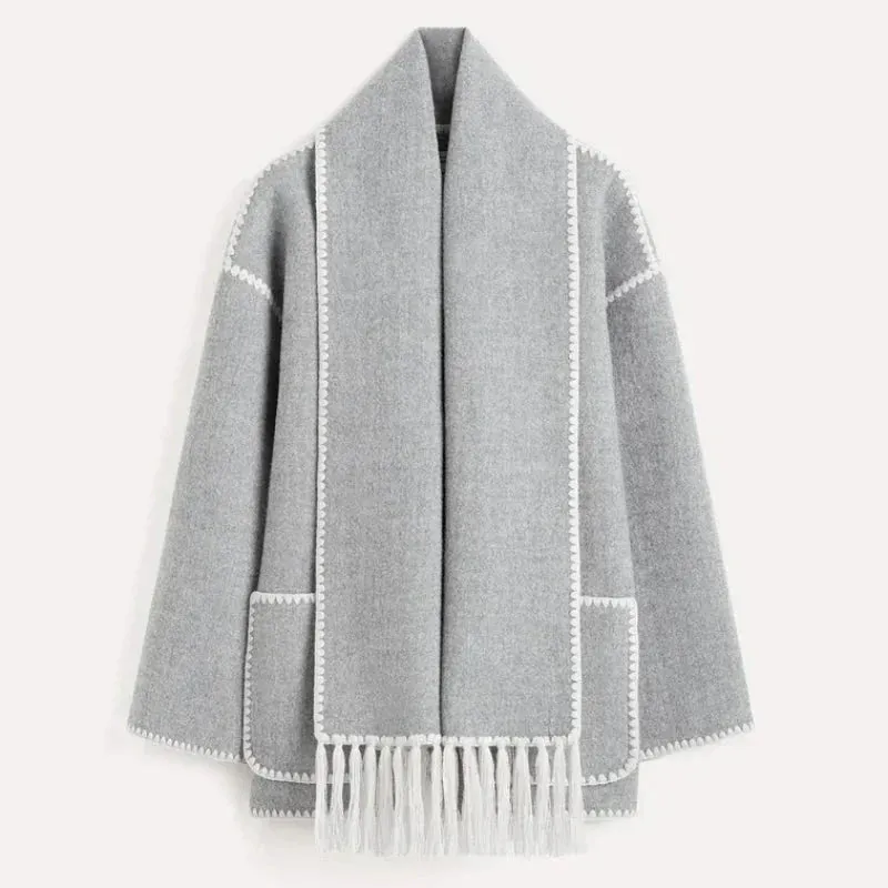 Lucy ™ - WOOL COAT WITH SCARF