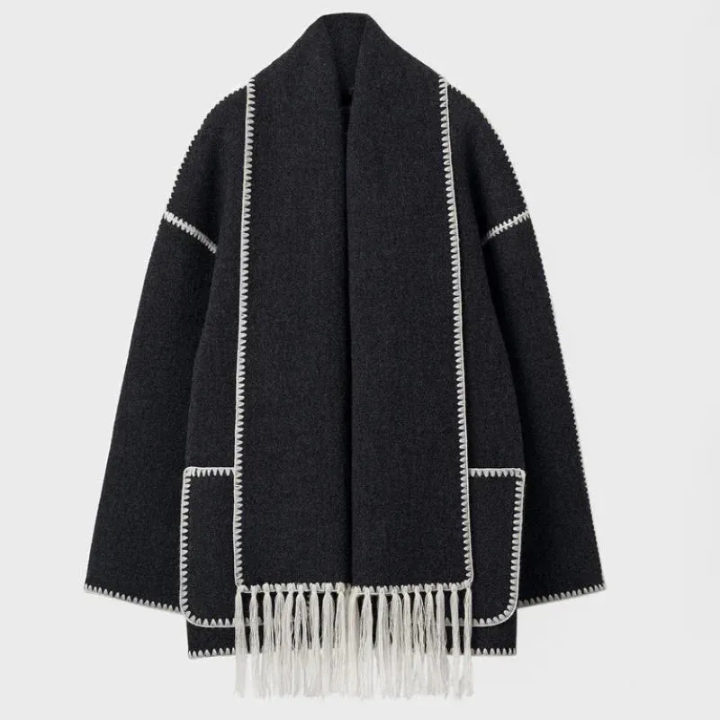Lucy ™ - WOOL COAT WITH SCARF
