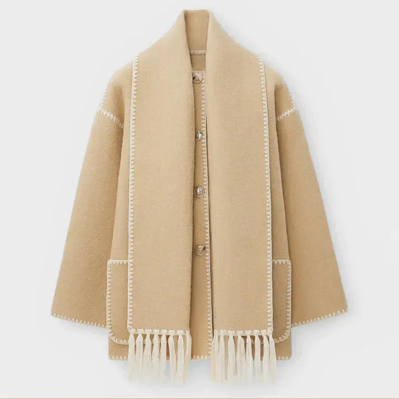 Lucy ™ - WOOL COAT WITH SCARF