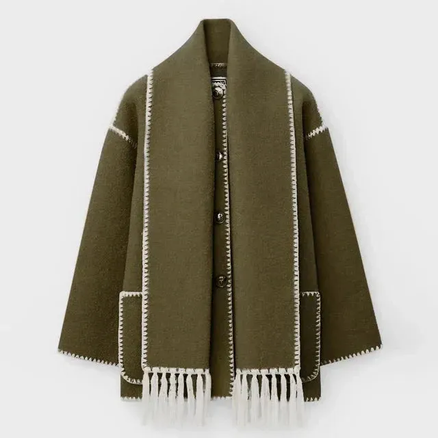 Lucy ™ - WOOL COAT WITH SCARF
