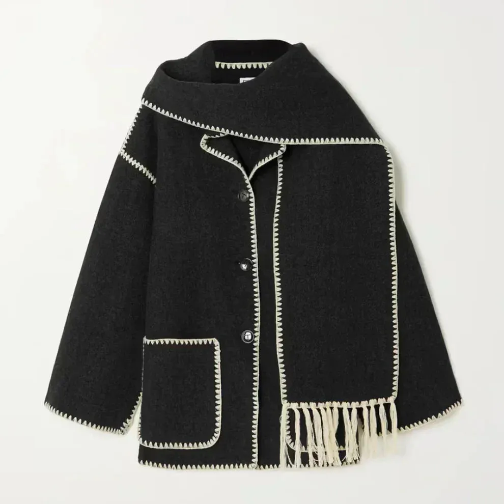 Lucy ™ - WOOL COAT WITH SCARF