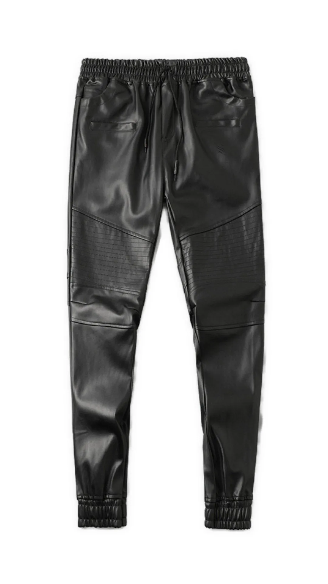 Luodria - Pu Leather Joggers for Men