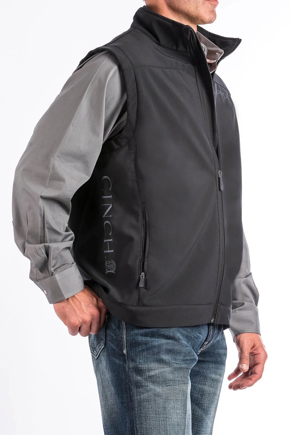 Men's Black Bonded Vest