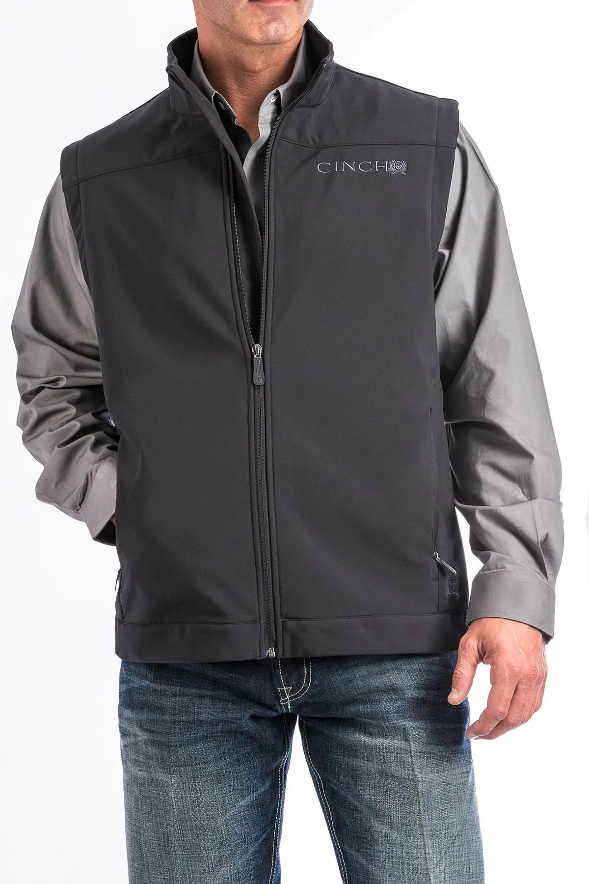 Men's Black Bonded Vest