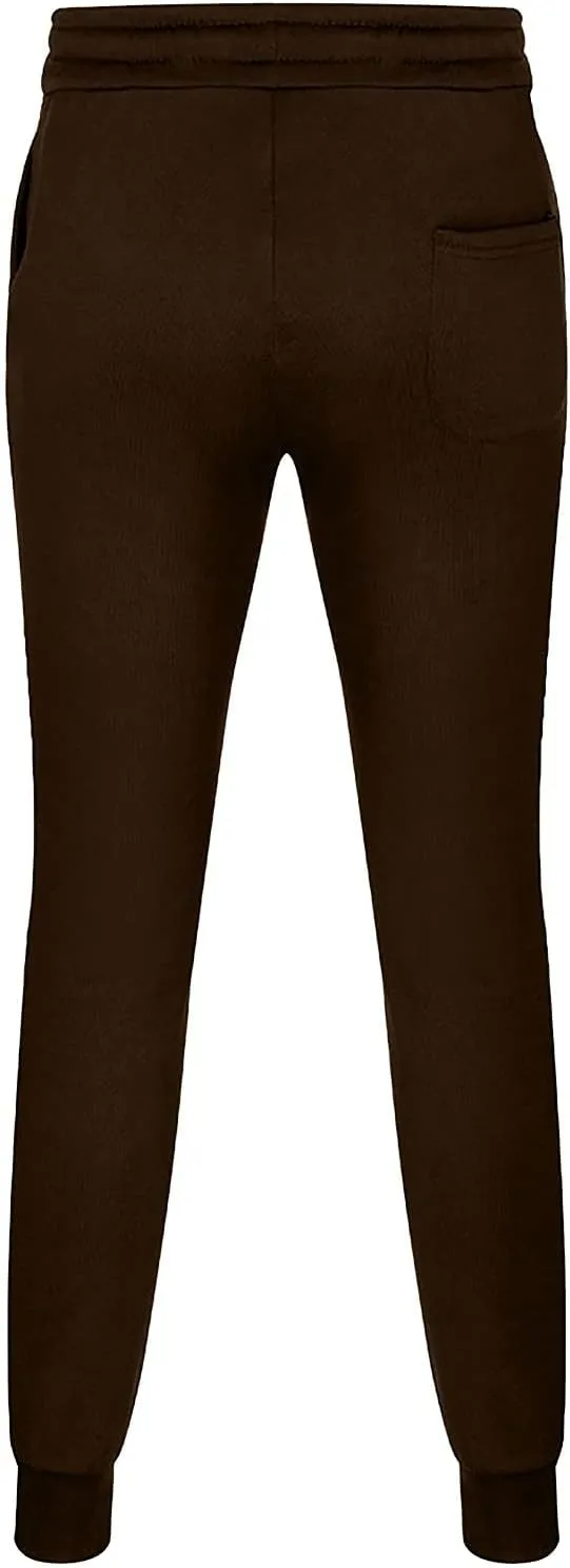 Mens Workout Cargo Sweatpants Fleece Joggers with Pockets Mens Workout Cargo Sweatpants Athletic Pants Open Bottom
