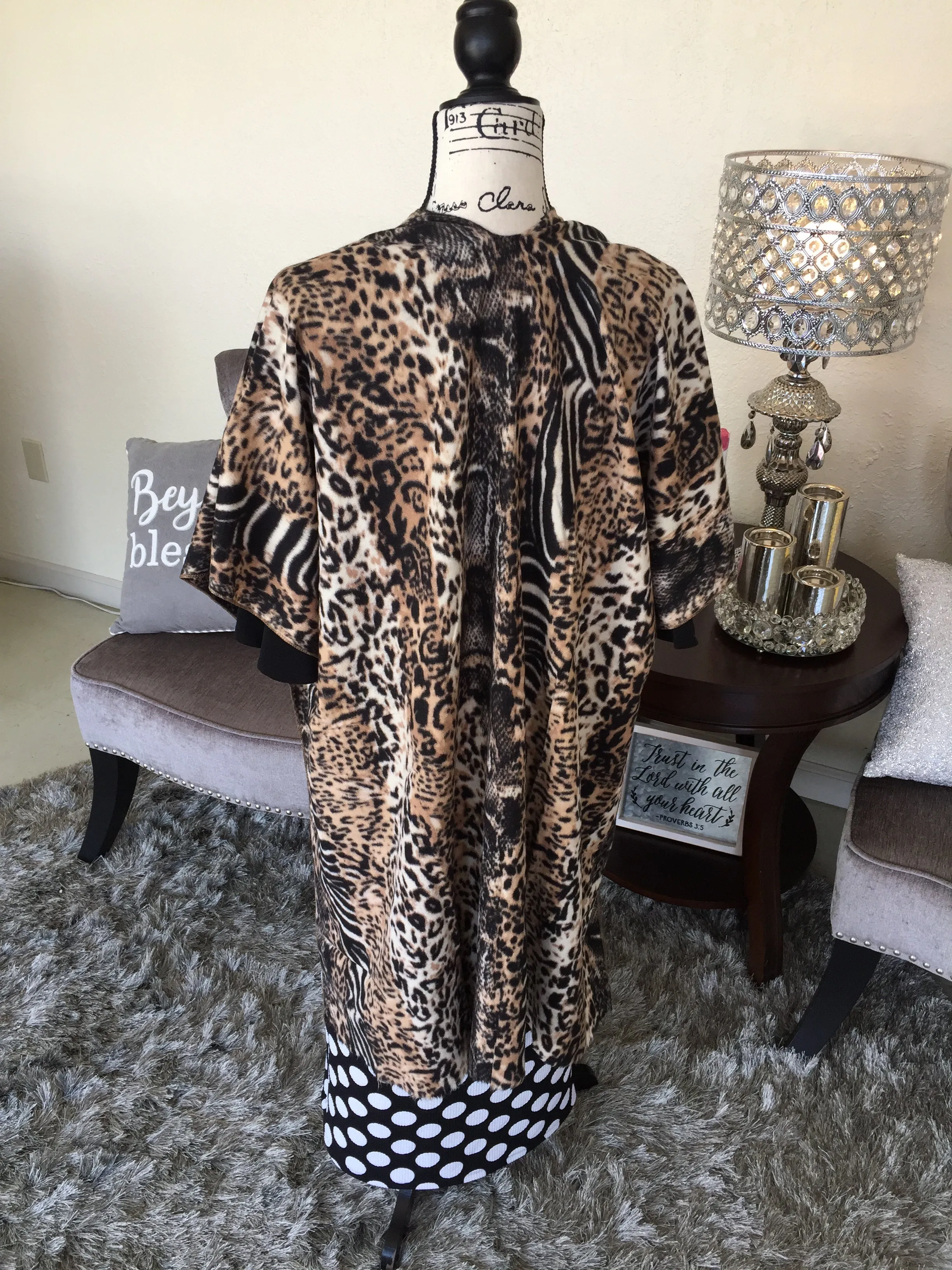 Mixed Animal Print Cozy Kimono (OS)