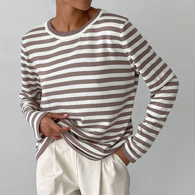 Noras - Elegant streepjes t-shirt