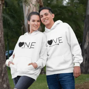 One Love Valentine's Day Matching Set Gift for Couples-His & Hers Shirts, Just Married, Funny!
