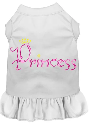 Princess Rhinestone Dress White Med