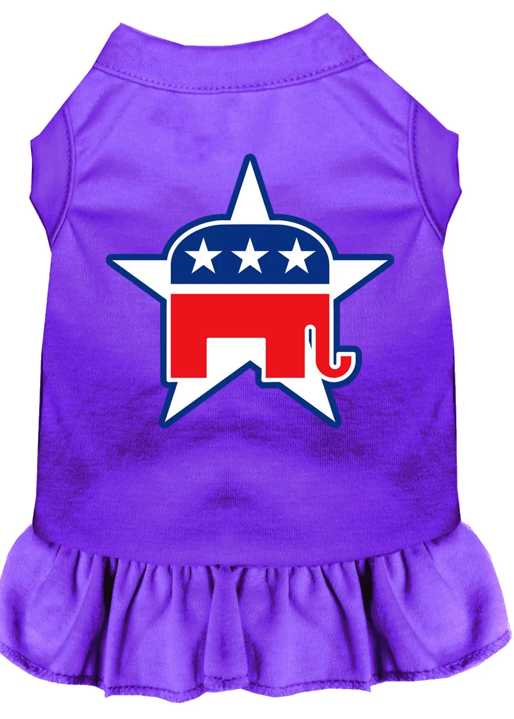 Republican Screen Print Dress Purple Xs