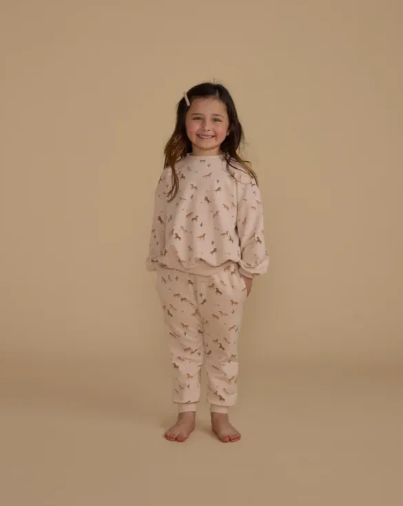 Rylee   Cru Relaxed Sweatshirt - Horses, Shell