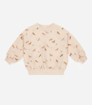 Rylee   Cru Relaxed Sweatshirt - Horses, Shell